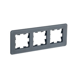 Рамка 3-мест. "BRITE"  стекло графит RE  IEK  (1/50)