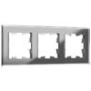 Рамка 3-мест. "BRITE" стекло серый (1/50)