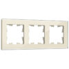 Рамка 3-мест. "BRITE" стекло ванильный (1/50)