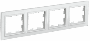 Рамка 4-мест. "BRITE" белый (1/100)