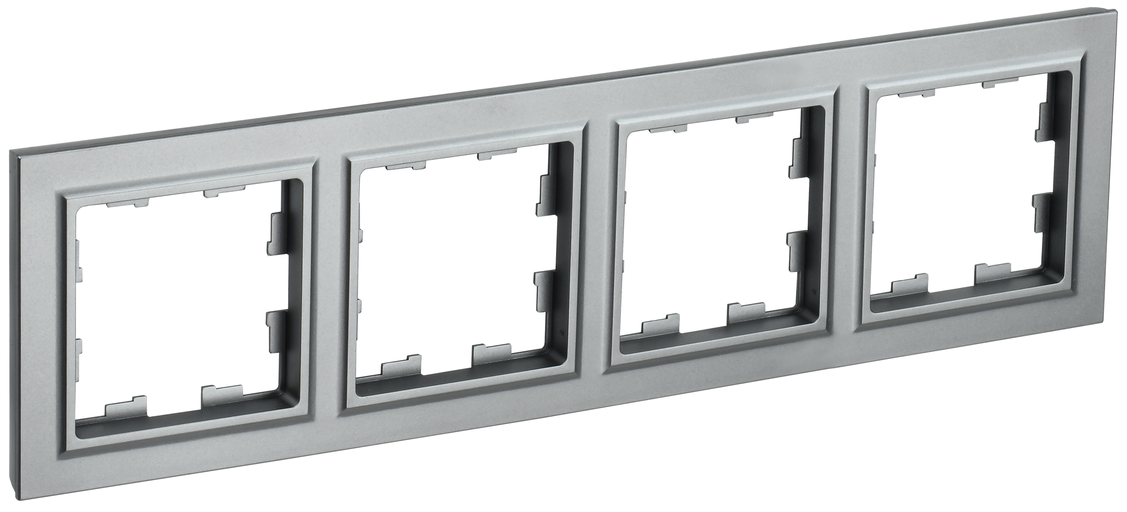 Рамка 4-мест. "BRITE" сталь (1/100)