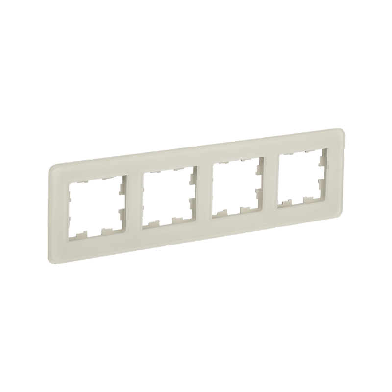 Рамка 4-мест. "BRITE" стекло песчаный RE IEK (1/50)