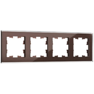Рамка 4-мест. "BRITE" стекло темная бронза (1/50)