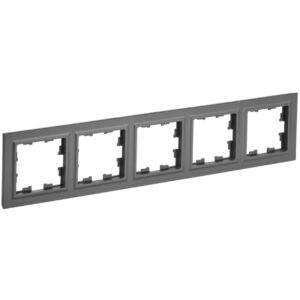 Рамка 5-мест. "BRITE" графит (1/100)