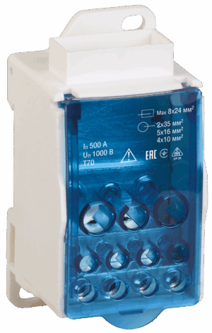 Распред. блок на DIN-рейку РБД-500А UNIT (6)