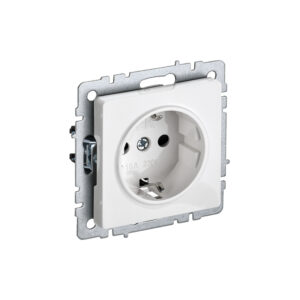 Роз. с з/к без з/ш 16А б/рамки "BRITE" белый (1/100)