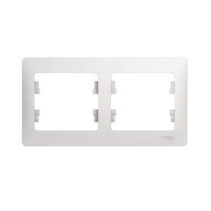 S380 Рамка 2-ная "GLOSSA" белый GSL102 (30)