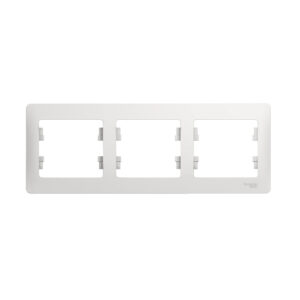 S381 Рамка 3-ная "GLOSSA" белый GSL103 (15)