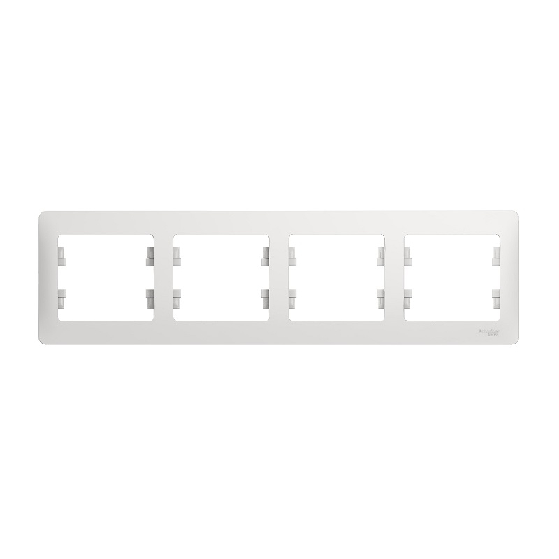 S382 Рамка 4-ная "GLOSSA" белый GSL104 (15)