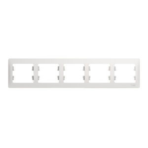 S383 Рамка 5-ная "GLOSSA" белый GSL105 (5)