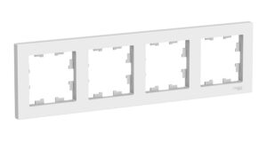 S408 Рамка 4-ная "ATLAS" белый (15) ATN104