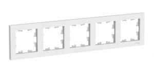S409 Рамка 5-ная "ATLAS" белый (5) ATN105