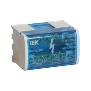 Шина "N" нулевая 2х 7 групп на DIN-рейку в корпусе  IEK (10)