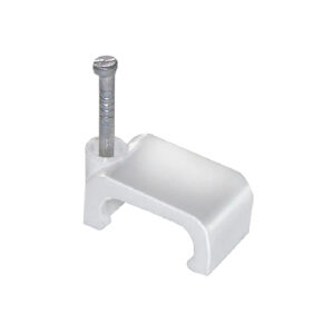 Скоба 5мм плоская пластиковая (100шт) IEK E-PRO