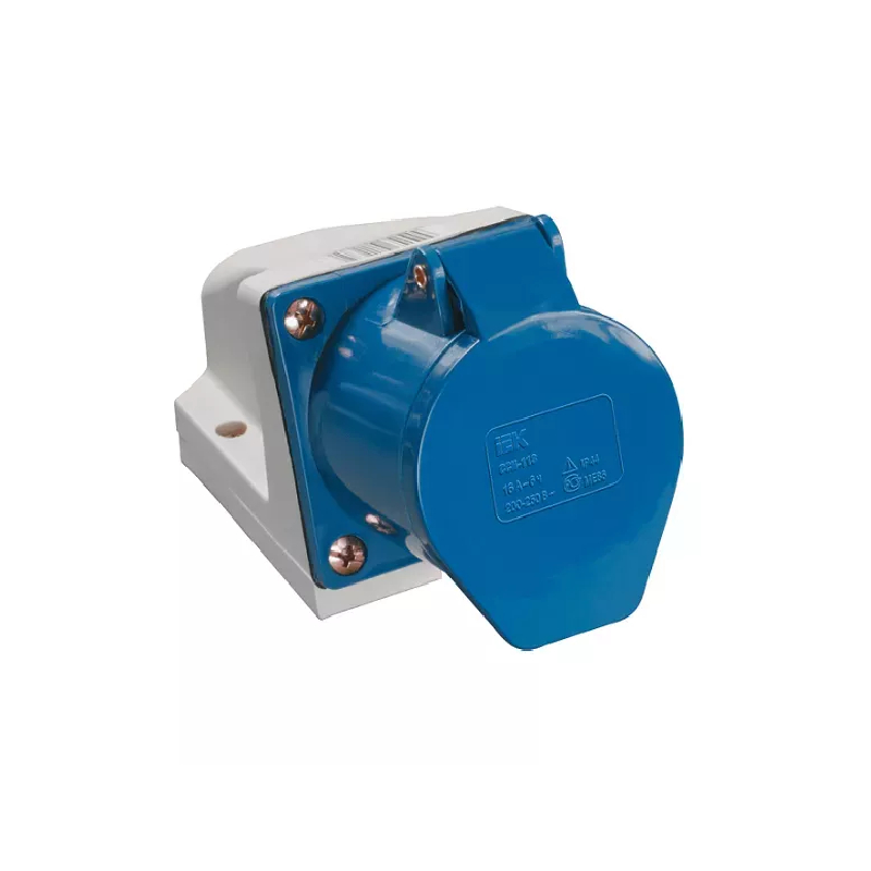 Стационарная розетка 113 2р+ре 16А 220В IP44 IEK