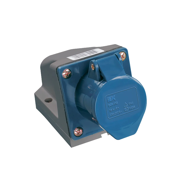 Стационарная розетка 123 2р+е 32А 220В IP44 IEK