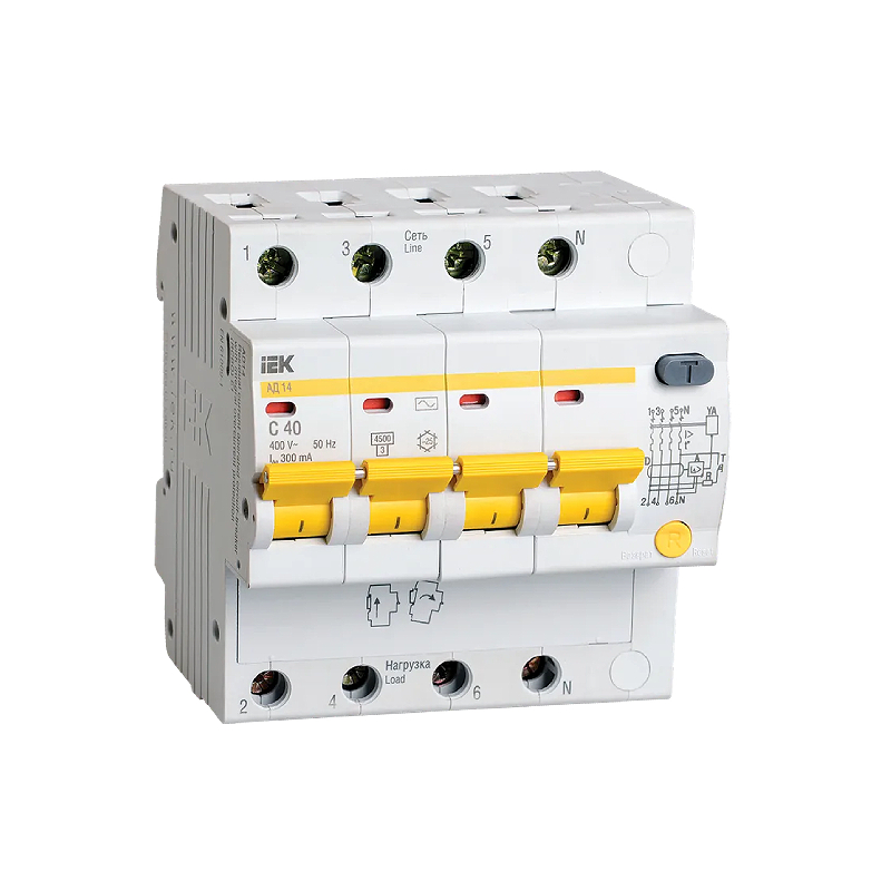 УЗО АД 14 (4ф) 40А 300мА IEK E-PRO