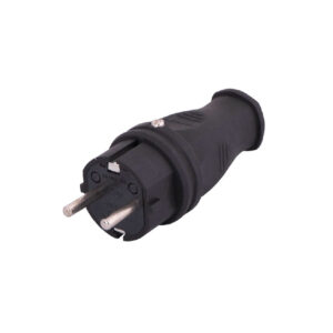 Вилка однофазная 2Р+РЕ 1х16А 220-240В (каучук) 106-0400-0105 (24/240)