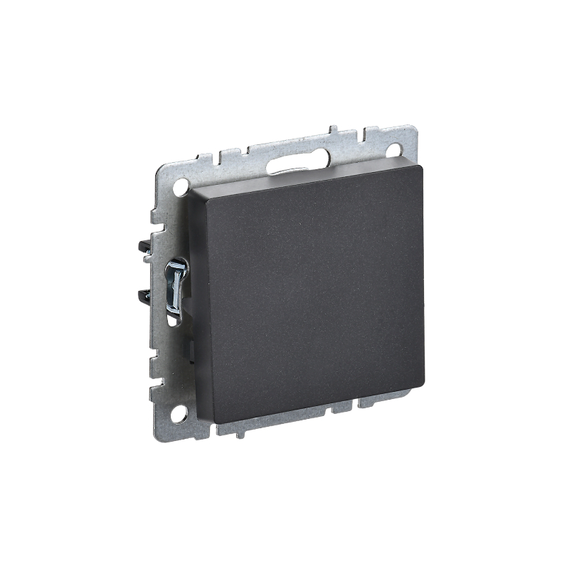 Выкл 1-кл. 10А б/рамки "BRITE" черный (1/100)