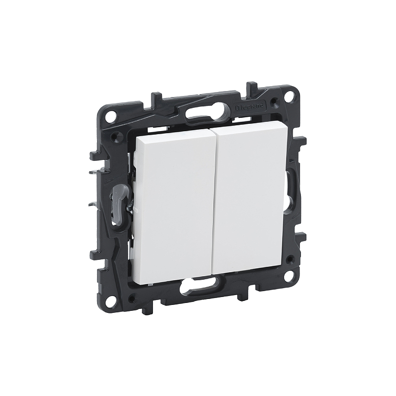 Выкл. 2-кл. 10А б/рамки, авт.клеммы, NLST белый 863105 Legrand (10)