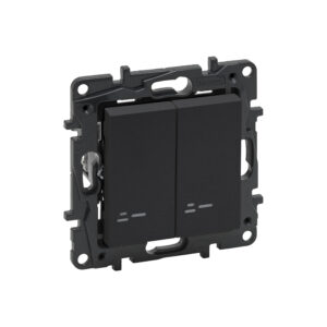 Выкл. 2-кл. с инд. 10А б/рамки, авт.клеммы, NLST сталь 863415 Legrand (10)