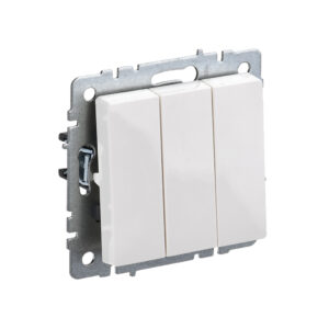 Выкл 3-кл. 10А б/рамки "BRITE" белый (1/100)