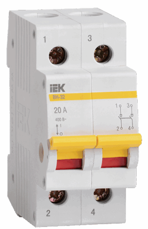 Выкл. нагрузки ВН-32 (2ф)  20А IEK (120) !!!