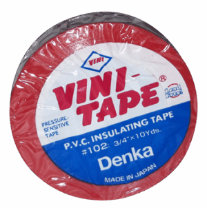 Японская Изолента #102 ПВХ  красная Vini Tape (10)(500)