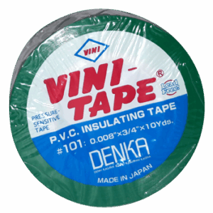 Японская Изолента #102 ПВХ  зеленая Vini Tape (10)(500)