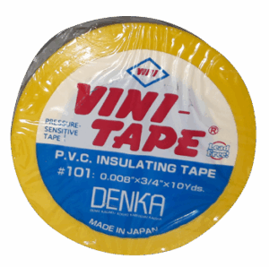 Японская Изолента #102 ПВХ  желтая Vini Tape (10)(500)