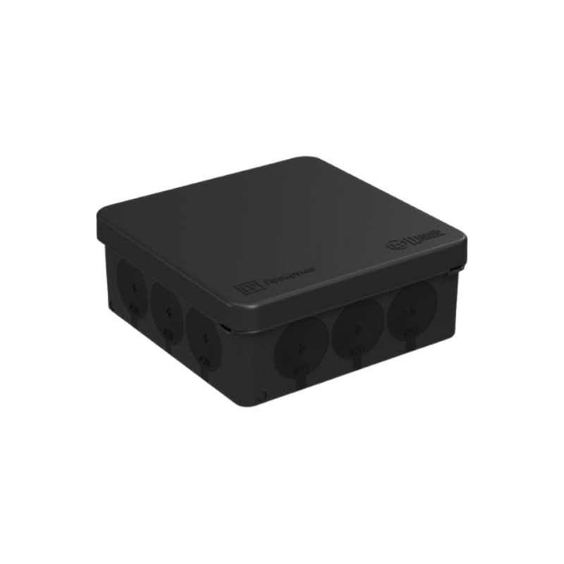 60-0303-9005 Коробка распред.100х100х40(HF) Прямой монтаж.Двухкомпонентная ЧЕРНАЯ (90) Промрукав NEW