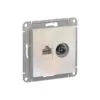ATN000489 РОЗЕТКА дв комп+ТВ, RJ45+TV, кат.5E, ЖЕМЧУГ "ATLAS"