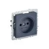 BRITE Розетка 1-местная без заземления без защитных шторок 10А РС10-1-0-БрМ маренго IEK