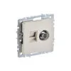 BRITE Розетка 2я TV+RJ45 кат.5Е бежевый механизм, РТВ/РК12-БрКр ИЭК NEW