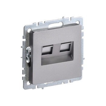 BRITE Розетка двойная RJ11+RJ45 кат.5E РК/Т12-БрМ маренго IEK