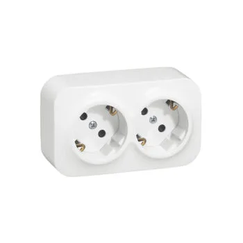 Forix Розетка 2X2К+З б/шт БЕЛ Legrand E-PRO