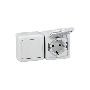 Forix Розетка 2X2К+З IP44 БЕЛ Legrand E-PRO