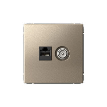 G046 Роз. 2-ная TV комп. RJ45 5Е "ARTGALLERY" шампань GAL0589 (5)