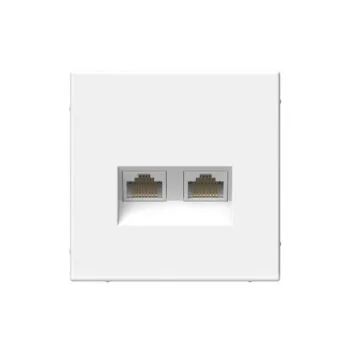 G058 Роз. 2-ная комп. RJ45+RJ45 6A механизм "ARTGALLERY" лотос GAL1388 (1)