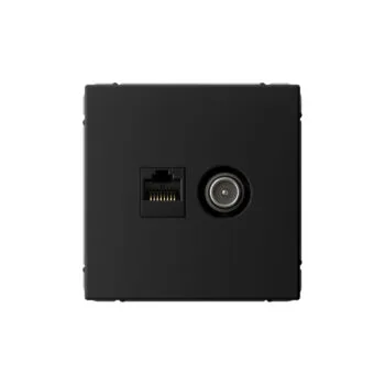 G097 Роз. 2-ная TV комп. RJ45 5Е "ARTGALLERY" карбон GAL1089 (5)