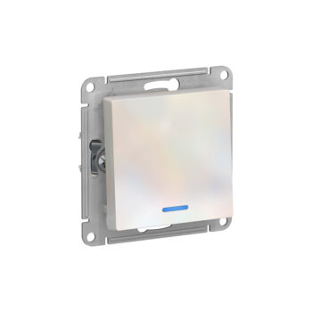 G385 Выкл 1 кл с инд 10А с/у б/рамки "ATLAS" жемчуг ATN413 (10)