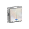 G387 Выкл 2 кл с инд 10А с/у б/рамки "ATLAS" жемчуг ATN453 (10)
