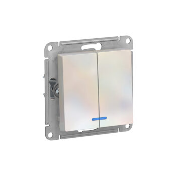 G387 Выкл 2 кл с инд 10А с/у б/рамки "ATLAS" жемчуг ATN453 (10)