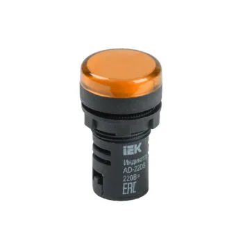 Индикатор AD-22DS (LED) Ø22мм (желтый) IEK (10/600)
