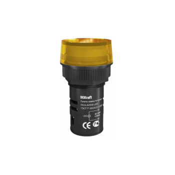 Индикатор ADDS ЛК-22 мм желтый LED 220В  (12)  DEKraft