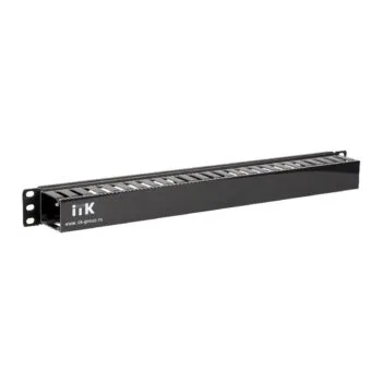 ITK 19" пластиковый каб. органайзер с крышкой, 1U, чер IEK  E-PRO