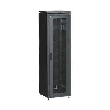 ITK Шкаф сетевой 19" LINEA N 42U 600х800 мм перфорированная передняя дверь черный IEK  E-PRO
