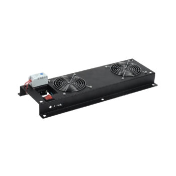 ITK Вентиляторная панель с выключателем и термостатом 2 модуля черная IEK  E-PRO