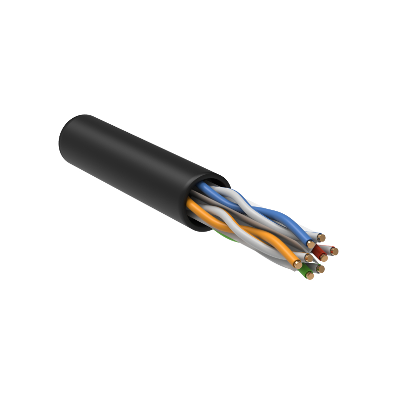 ITK Витая пара U/UTP кат.6 4х2х23AWG LDPE черный (305м) IEK  E-PRO