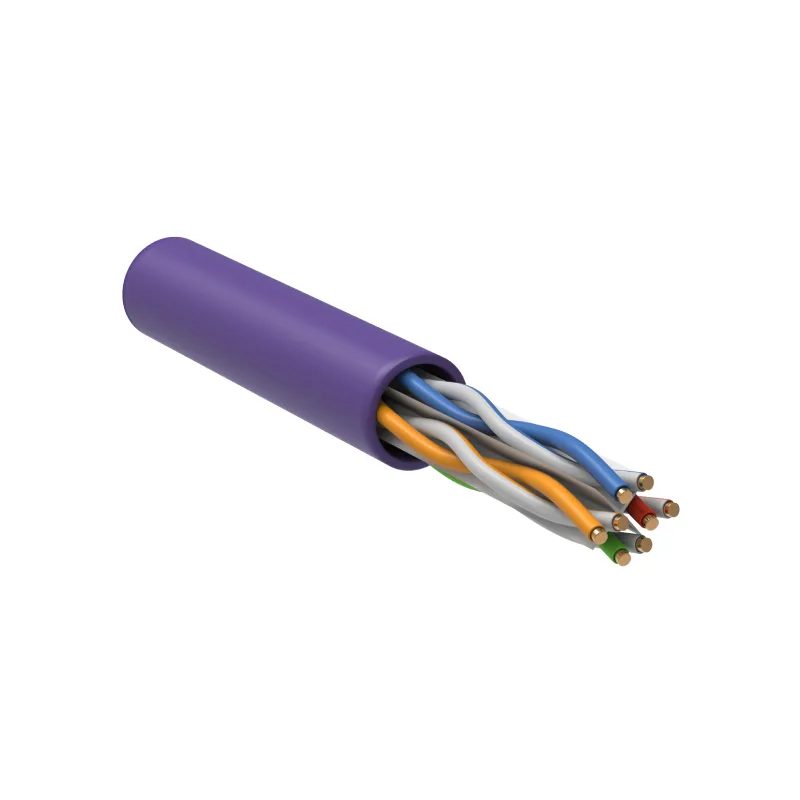 ITK Витая пара U/UTP кат.6 4х2х23AWG LSZH фиолетовый (305м) IEK  E-PRO